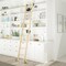 Quiet Glide 8.92 ft. Maple Sunburst Wheel Brushed Satin Brass Rolling Ladder, 12 ft. Rail QG.210-9MA-12-H.06B - alternate 1