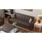 Homeroots 84" Brown Faux Leather Convertible Futon Sleeper Sofa And Toss Pillows With Storage 607116 - alternate 9