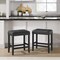 Alaterre Furniture Madison Backless Counter Height Stool Black Finish with Black PU AVMA21P0 - alternate 13