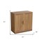 Homeroots 31" Natural Textured Door Accent Cabinet With Three Shelves 564862 - alternate 7