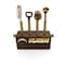Picnic Time Family Of Brands NFL Los Angeles Chargers Sidecar 5-Piece Bar Tool Set, (Acacia Wood) 672-05-508-347-2 - alternate 1