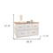 Homeroots 39in White and Natural White Fabric Chest With Two Shelves And Five Drawers 470357 - alternate 3
