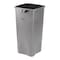 Rubbermaid Untouchable Waste Basket, 23 gal Capacity, Plastic, Gray 356988GY - alternate 1
