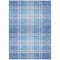 Homeroots 3' X 5' Denim Blue And Ivory Plaid Washable Indoor Outdoor Area Rug 596327 - alternate 7
