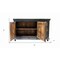 Homeroots 60in Dark Brown and Green Solid Wood Three Drawer Buffet Table with Two Doors 488610 - alternate 5