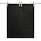Sartodoors Modern Double Barn Door 84 x 80 inches, Ego 5012 Painted Black Oak, 14FT Silver Rail Track Set, S EGO5012DB-S-CHK-84 - alternate 1