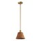 Jonathan Y Hattie 8.8 in. 1-Light Coastal Bohemian Metal and Woven Rattan LED Pendant Light, Gold Painting/Brown JYL5711A - alternate 9