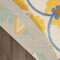 Homeroots 5' Ivory Blue Yellow And Orange Round Floral Indoor Outdoor Area Rug 546812 - alternate 8