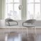 Armen Living Morgan Upholstered Dining Chair with Brushed Stainless Steel and Light Gray Fabric - Set of 2 LCMOSIBSLGRY - alternate 6