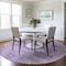 Homeroots 8' Lavender And Gray Round Damask Washable Indoor Outdoor Area Rug 603769 - alternate 7