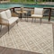 Homeroots 4' X 6' Cream and Brown Geometric Distressed Indoor Outdoor Area Rug 559049 - alternate 6