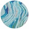 Homeroots 8' Blue Pink And Green Round Abstract Washable Indoor Outdoor Area Rug 600224 - alternate 7