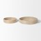 Homeroots Set of Two Brown Round Wood Handmade Serving Tray With Handles 609096 - alternate 7