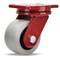 Hamilton Extra Heavy Duty Swivel Caster, 6" x 3" DuraGlide 1" Thick Poly Cast Iron Wheel, WrapAround Foot Brake S-EHD-63GB95-FRB - alternate 1