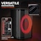 Pyle Portable Bluetooth Speaker with 8 in Inch Woofer, TWS, Mic Input, USB/SD/FM Radio, Colorful Ring PPHP868STBG - alternate 4