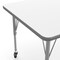 Flash Furniture Commercial Adjustable Height Rectangular Activity Table - Locking Casters-White XU-A3072-REC-WHT-T-P-CAS-GG - alternate 9