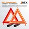 Jrex Safety Warning Triangle DOT Approved, Reflective Warning Road Safety Triangle Kit, 3PK WTR-JR-3PK - alternate 5