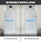 Anzzi Ember Series 74x 34in Framed Arch Fixed Shower Screen Door, Matte Black, 8mm Tempered Fluted Glass SD-AZ18-01MB-FL - alternate 15
