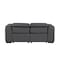 Homeroots 77in Dark Gray and Brown Italian Leather Power Reclining Loveseat With Storage 720549 - alternate 7