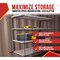 Mytee Products 4 Tier Shipping Container Shelving Bracket w/ Hooks - 19inx77 1/2in, 551 lbs WLL CNT-SHELF4 - alternate 8
