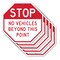 Signmission Stop No Vehicles Beyond This Point, 10 inch X 10 inch, Aluminum Metal Signs, 5PK OC-A-5Pack-10-292 - alternate 1