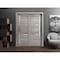 Sartodoors Slab Barn Door Panel Frosted Glass Grey 18x96 Solid Core Modern Interior QUADRO4088S-NEB-1896 - alternate 1
