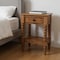 Homeroots 24" Brown Solid Wood Two Drawer Nightstand 701729 - alternate 6