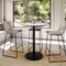 Flash Furniture 36" Round Tabletop, Seamless Surface Technology, White Faux Marble, 24" Black Round Bar Height Base ST-RD36-WHMAR-TR24B-GG - alternate 8