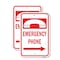 Signmission Emergency Phone W/ Right Arrow Sign, Heavy-Gauge Aluminum, 18" x 24", A-1824-25321 A-1824-25321 - alternate 1