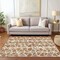 Homeroots 5' X 8' Copper And Ivory Abstract Washable Indoor Outdoor Area Rug 614150 - alternate 8