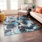 World Rug Gallery Modern Bright Flowers Non-Slip Area Rug 6 ft 6 in x 6 ft 6 in Square Gray 505GRAY6SQ - alternate 1
