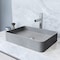 Vigo Tarragona Gothic Gray Concreto Stone 19 in. L x 14 in. W x 4 in. H Rectangular Vessel Bathroom Sink VG04067 - alternate 1
