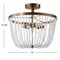 Jonathan Y Georgian 15" Stone/Metal LED Flush Mount, Antique Gold / White JYL9021A - alternate 7