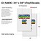 Signmission Shaved Ice, Vinyl Decals Only 24 Inch x 36 Inch, Vinyl Decal, 2PK DSB-2436-2PACK-Shaved Ice - alternate 2