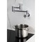 Kingston Brass Wall Mount Pot Filler Faucet with Knurled Handle, Polished Chrome KS8101RKX - alternate 5