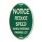 Signmission Notice - Reduce Speed When Entering Parking L, 12 In X 18 In Architectural, Heavy Gauge Aluminum A-OV-G-1218-23534 - alternate 1