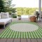 Homeroots 5' X 8' Green And Gray Striped Washable Indoor Outdoor Area Rug 597158 - alternate 8