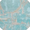 Homeroots 8' Teal Blue Aqua And Taupe Round Geometric Washable Indoor Outdoor Area Rug 589436 - alternate 9