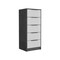 Homeroots 18" White and Gray Five Drawer Standard Chest 544006 - alternate 14