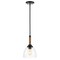 Jonathan Y Alys 7.63" Adjustable Rope-Wrap Modern Rustic Iron/Glass LED Pendant, Black JYL1103A - alternate 1
