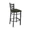 Holland Bar Stool Co 25" Stationary Counter Stool, Black Wrinkle, Canter Pine Seat 40025BW010 - alternate 7