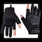Glove Station Shooter Tactical Gloves, Suede Palm, Knuckle Guard, Fingerless Design, M Size GS-SHOT-550-BK-M - alternate 1