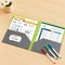 C-Line Products 8-1/2" x 11" Gray and Green Two-Tone Two-Pocket Super Heavyweight Poly Portfolio, 1/EA, 25/BX 34701-BX - alternate 4