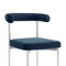 Armen Living Shannon Dining Chair with Brushed Stainless Steel and Blue Fabric - Set of 2 LCSNSIBSBLU - alternate 7