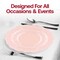 Smarty Had A Party Pearl Pink Round Lotus Plastic Dinnerware Value Set, 240PK 8850-PNKVP-CASE - alternate 9