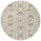 Homeroots 8' Ivory Brown And Gray Round Moroccan Washable Indoor Outdoor Area Rug 605159 - alternate 9