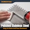 Powertec Stainless Steel Trowel with 1/4in x 1/4in Square Notch, Soft Grip Handle for Cement, Concrete 72180 - alternate 6