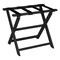 Homeroots Earth Friendly Black Folding Luggage Rack With Black Straps 383082 - alternate 1