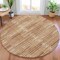 Homeroots 8' Terra Cotta And Beige Round Striped Washable Indoor Outdoor Area Rug 631577 - alternate 3