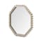 Homeroots 33" Natural Wood Octagon Beaded Framed Accent Mirror 376421 - alternate 7